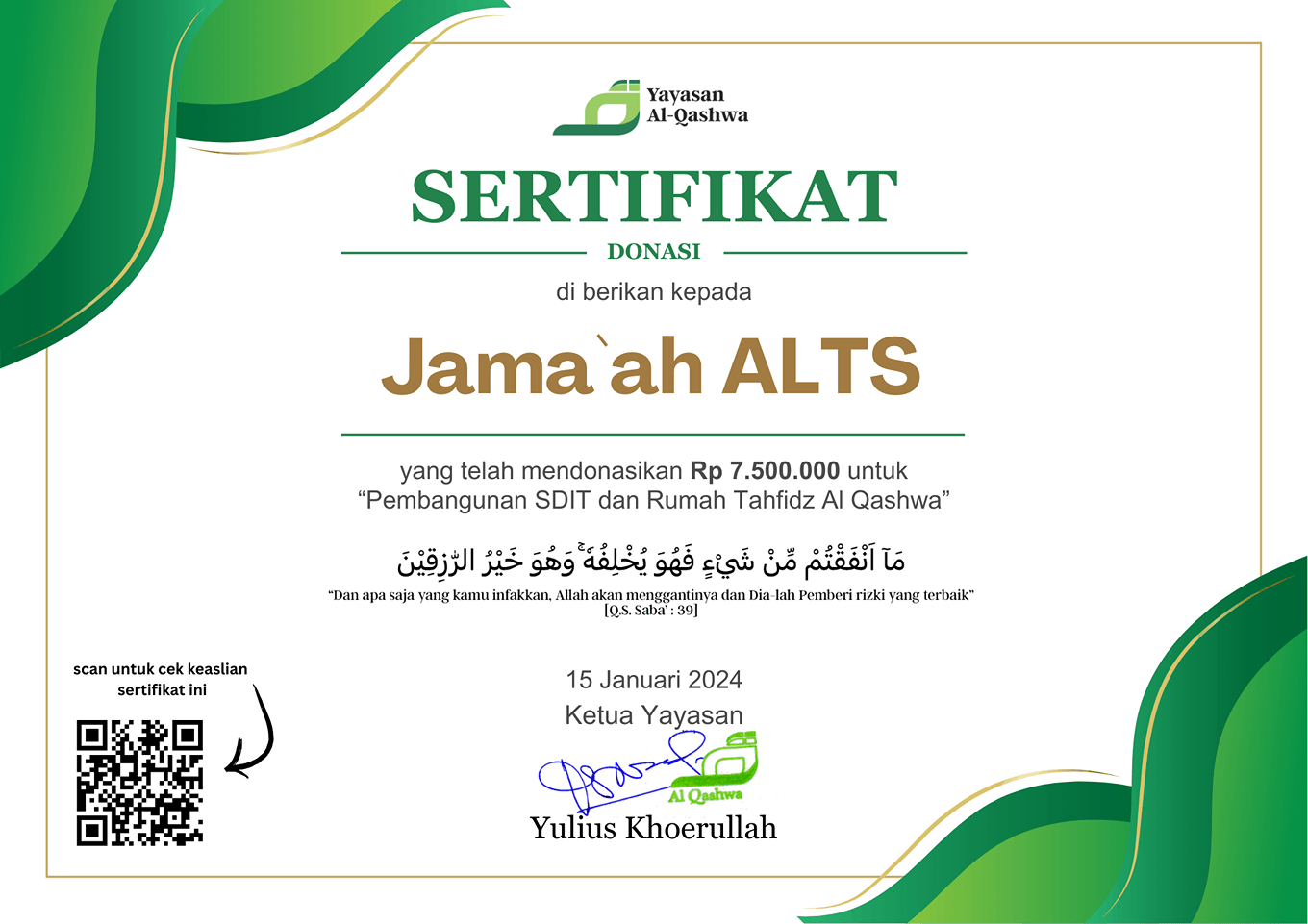 Jama`ah ALTS_7.500.000_15 Januari 2024