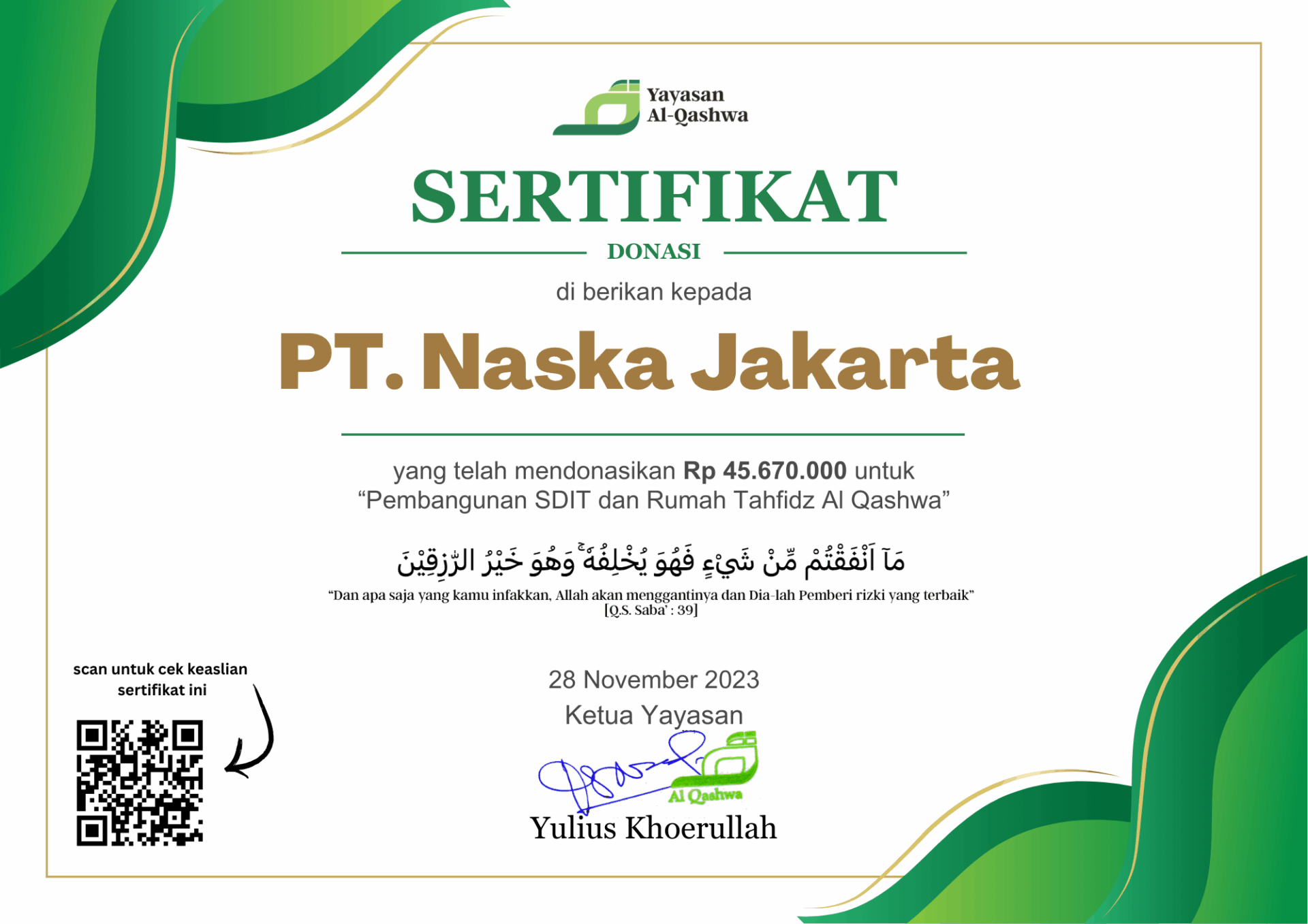 Pt. Naska Jakarta_45.670.000_28 November 2023
