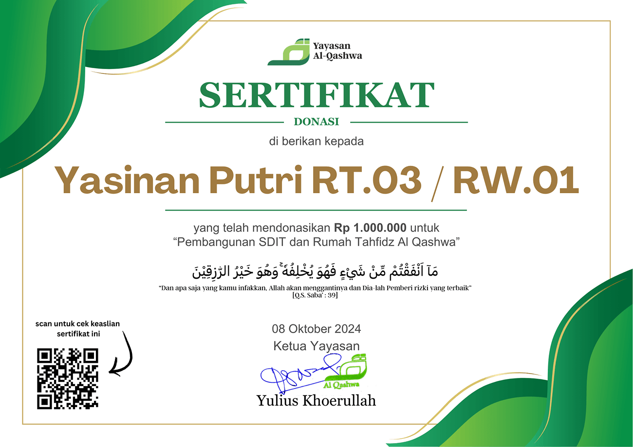 Yasinan Putri Rt.03 Rw.01_1.000.000_08 Oktober 2024